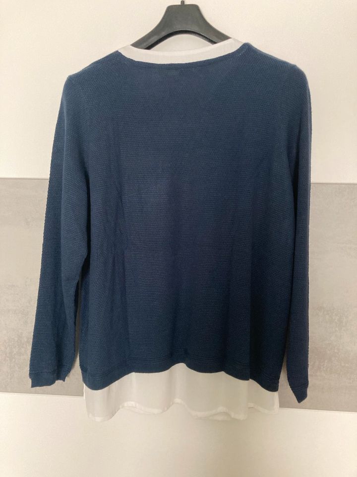 Pullover mit Bluseneinsatz, Größe 48/50, Bodyflirt, blau in St. Ingbert