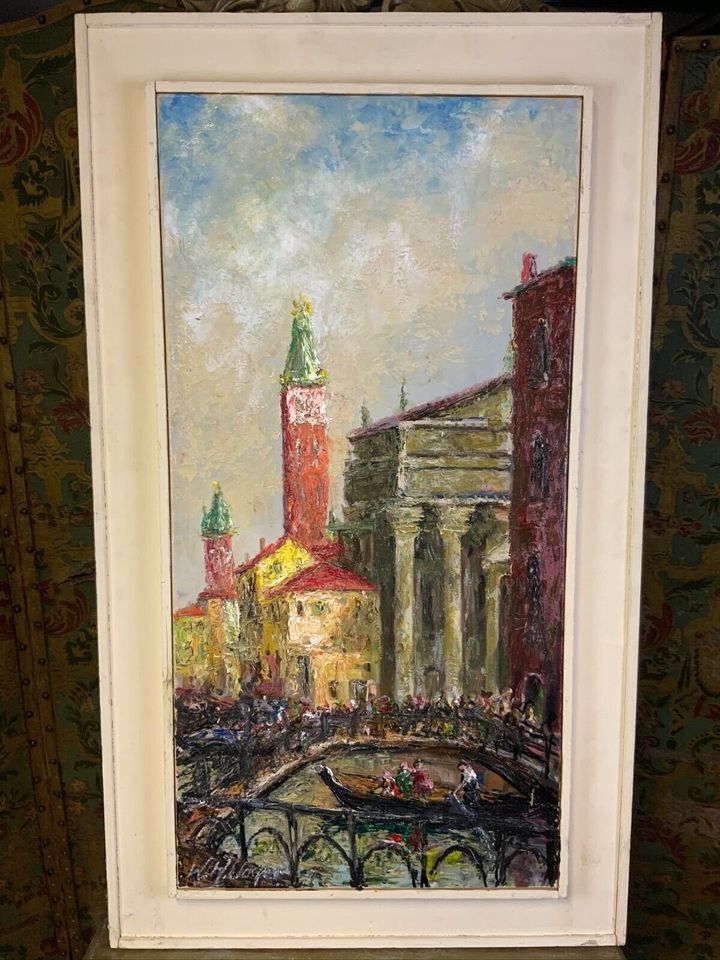 W.H. UNGER ÖLGEMÄLDE VENEDIG ÖL AUF LEINWAND 40x80cm - Versand kostenlos - Wir sind für Sie da lokal in 86830 Schwabmünchen oder online ARTHOME24 in Schwabmünchen