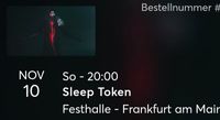 Sleep token Tickets. Sitzplätze Frankfurt Rheinland-Pfalz - Schweppenhausen Vorschau