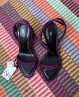 ✨Zara Glitzer Sandalen, Schuhe, Blockabsatz, 41, Lila✨ Berlin - Schöneberg Vorschau