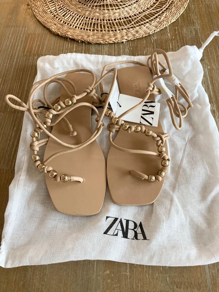 Sandalen Gr.37 Damen NEU ZARA mit Wickelband in Wipperfürth