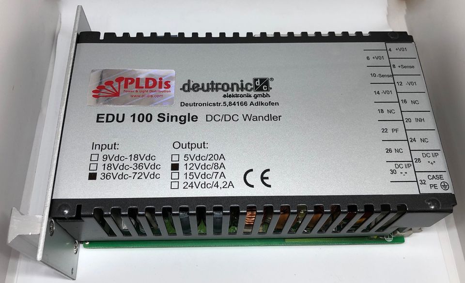 Deutronic 121128 EDU100C-12 19“DC/DC Stromversorgung 12VDC / 8A in Pulheim