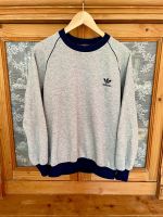 Vintage Adidas Sweater Gr. D7 L grau Hessen - Kassel Vorschau