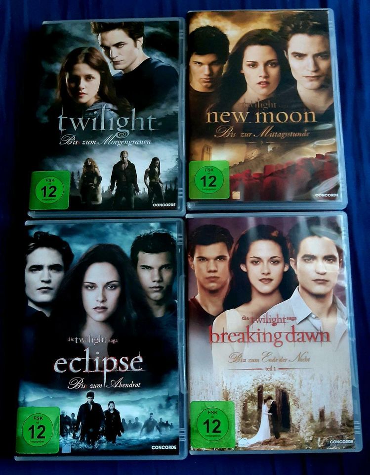 DVDs Filme Twilight, New Moon, Eclipse, Breaking Dawn Part I in Leverkusen