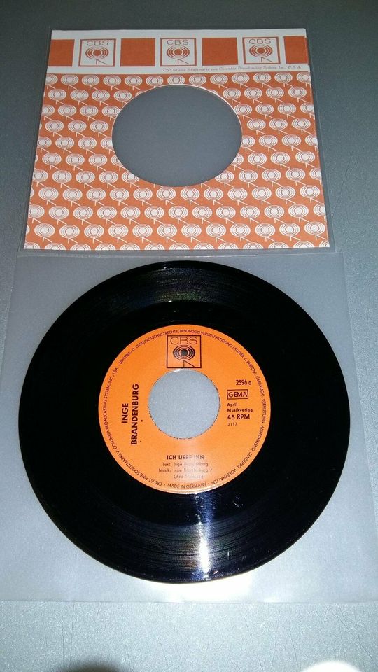 Inge Brandenburg ‎Single –  Ich liebe ihn  – Deutschland 1967 in Köln