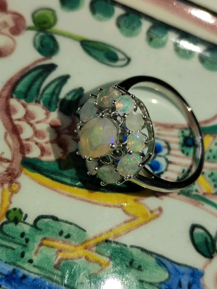 925er Silber Ring mit Voll Opal in Hameln