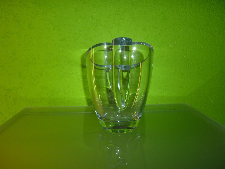 Glas Vase mit sehr schönem Schliff, Vase, schweres Glas in Oberhausen