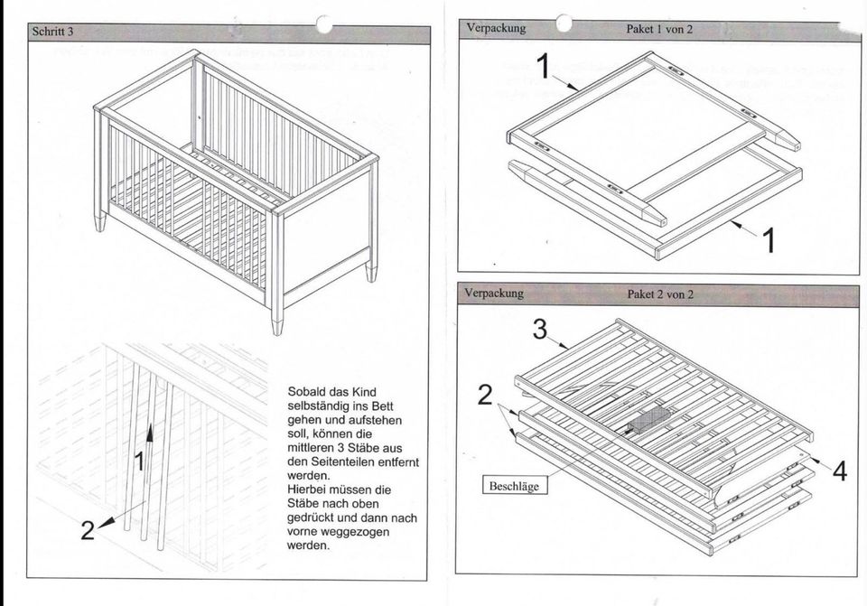 ❗️2 x Betten❗️isle of dog Kinderbett Babybett 70x140cm weiß in Düsseldorf