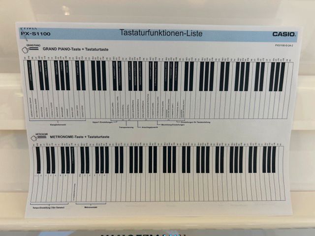 Digitalpiano CASIO Mod. PX-S1100 leicht gebraucht, in weiß, schwarz oder rot auf Lager | portables Digitalpiano E-Piano kaufen in Kempten in Kempten