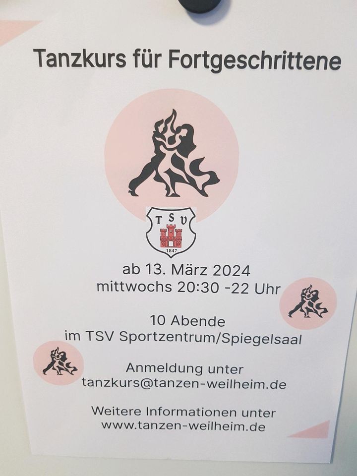 Tanzpartner für Standart/Latain Kurs in Weilheim Ob in Weilheim i.OB