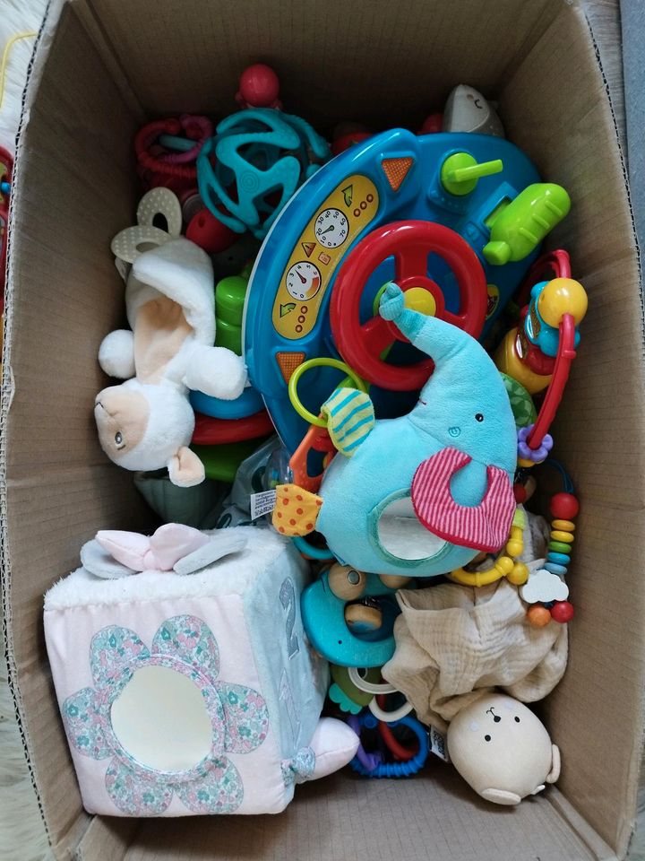 Babyspielzeug Konvolut, Rassel, Holzspielzeug, Kuscheltiere in Bad Bramstedt