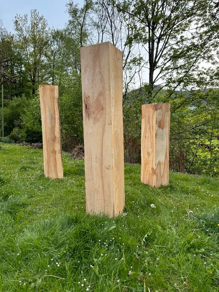Säulen Holz Steelen Kanthölzer XXL Gartenhölzer Gartendeko in Lennestadt