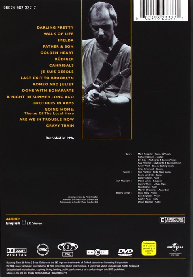Mark Knopfler (Dire Straits) - A Night in London | Konzert | DVD in Berlin
