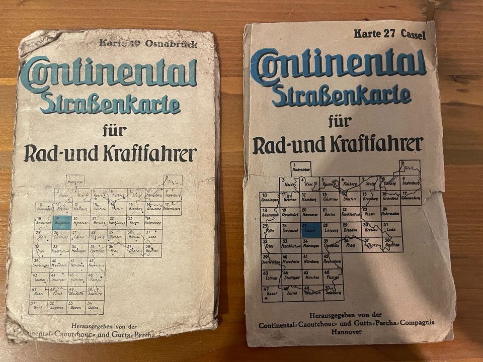 Continental Strassenkarte für Rad- und Kraftfahrer Oldtimer Tank in Stockelsdorf