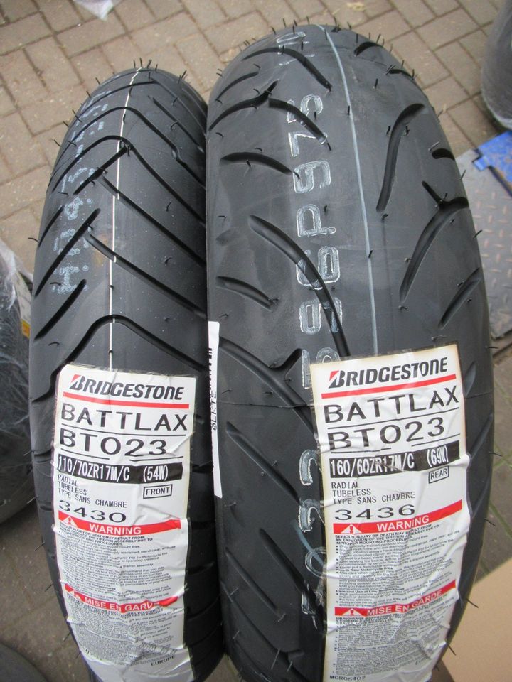 Bridgestone Battlax BT023- 110/70 R17+ 160/60 R17 BMW F650 CS in Ockenheim