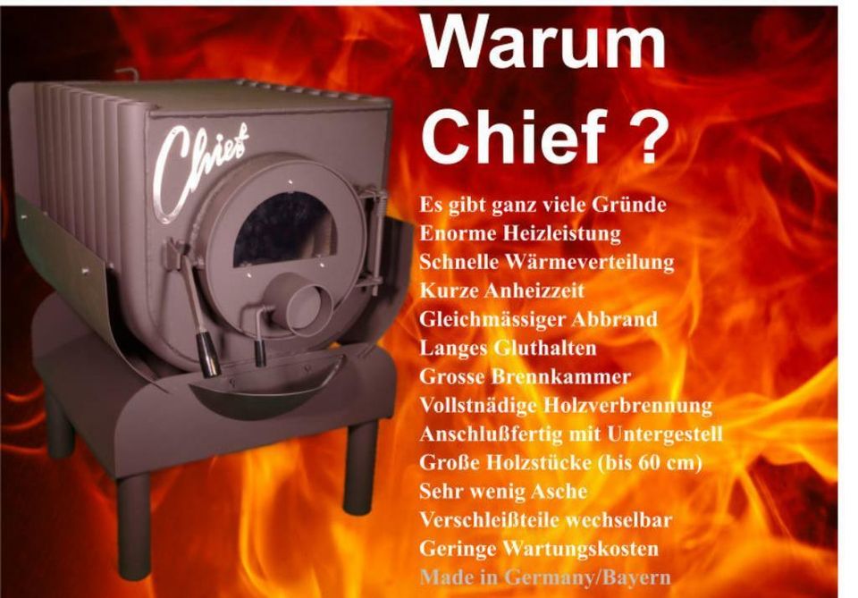 Austellungsstück   Chief Ofen 9  KW  Warmluftofen, Aktuelle Norm in Kirchheim in Schwaben