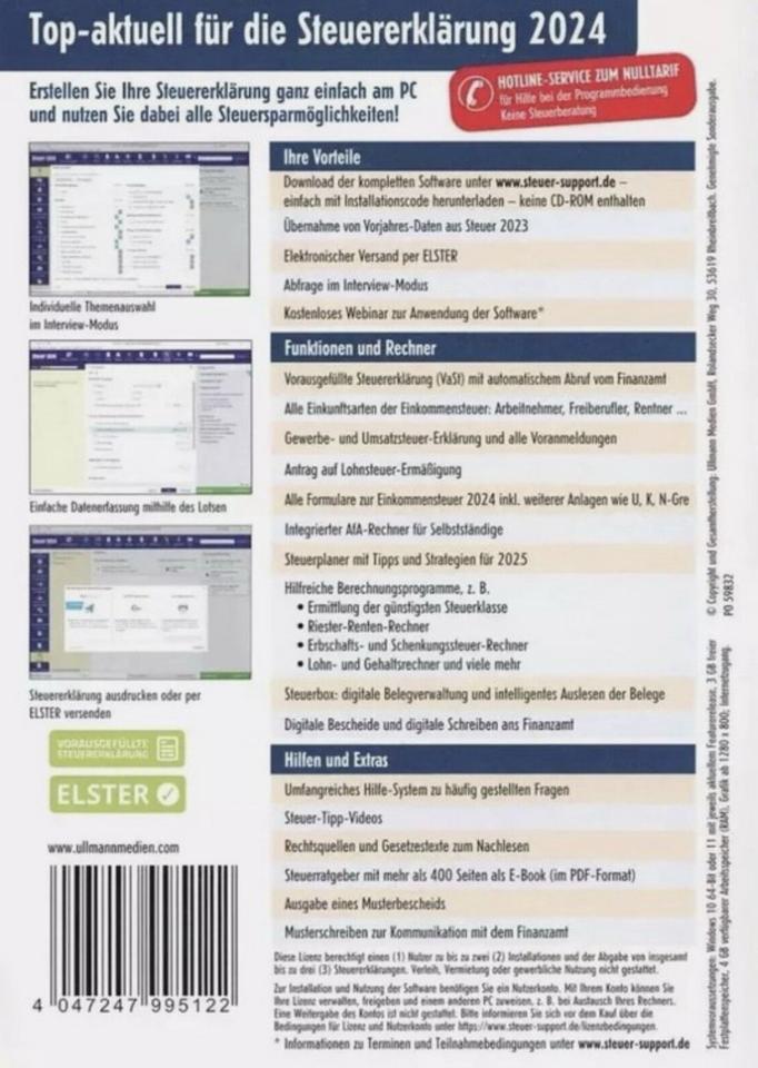 Steuer Programm für 2024 NEU OVP CD Aldi (Lizenz Buhl) KEY in Gorxheimertal
