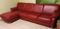 Sofa Couch echtes Leder in L-Form rot Saarland - Merzig Vorschau