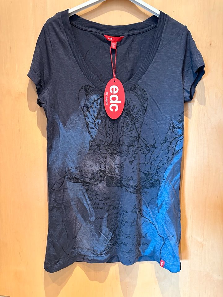 EDC by Esprit Shirt Longshirt Anthrazit L Neu mit Etikett in Minden