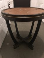 Vintage Tisch Couchtisch Beistelltisch rund Holz Metallbeschläge Nordrhein-Westfalen - Dorsten Vorschau