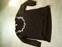 Damen Shirt schwarz Gr. 44 Langarmshirt m. Spitze + Pailetten Cot Sachsen - Stauchitz Vorschau
