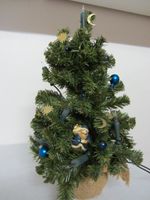 Tannenbaum künstlich Höhe ca. 35 cm - mit Lichterkette und Deko Nordrhein-Westfalen - Bad Oeynhausen Vorschau