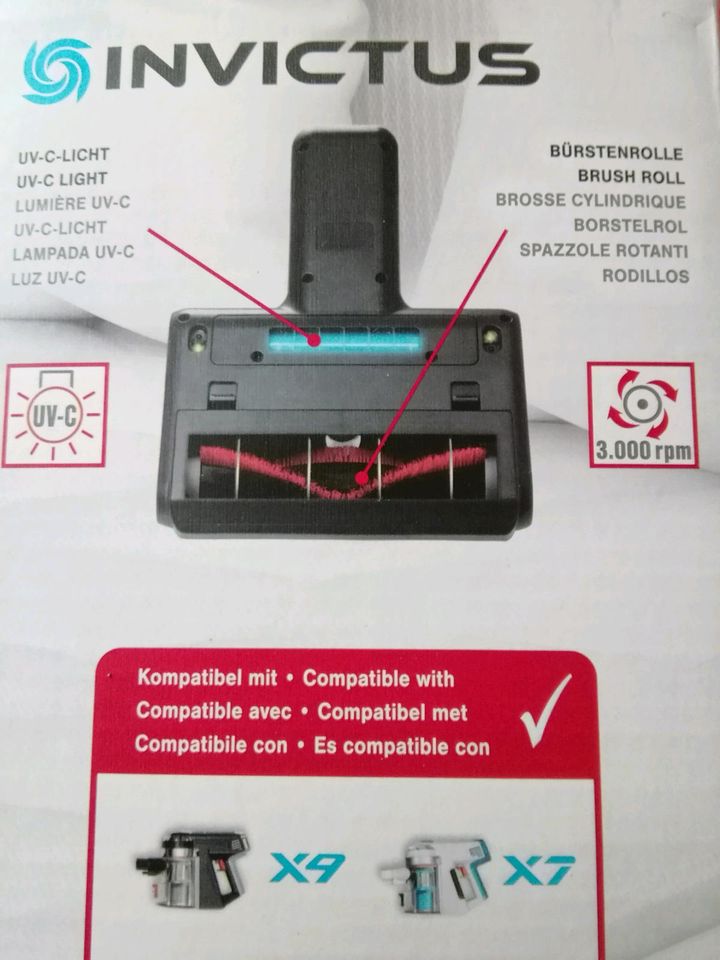 Staubsauger Invictus X9 - UV-Licht Bürste gegen Milben, Bakterien in Aschaffenburg