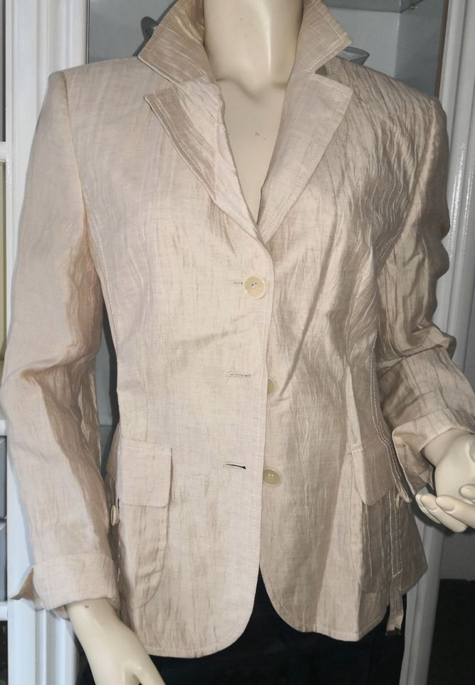 Blazer Sakko Basler Gr. 40 beige Leinen in Weinheim