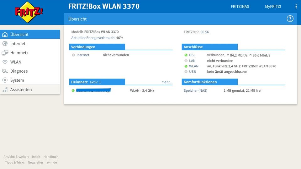 Fritzbox 3370 WLAN 2,4 oder 5 GHz + LAN  Repaeter  VDSL Router in Langenstein