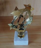 1 Pokal Ehrenpreis Sterne Farbe gold 16 cm #S2 Bayern - Niederwerrn Vorschau