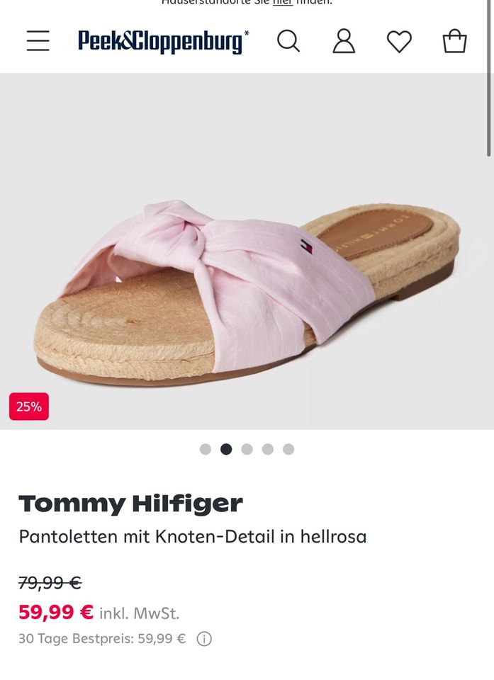Tommy Hilfiger (Neue Preis 79,99€ )Pantoletten original in Osnabrück