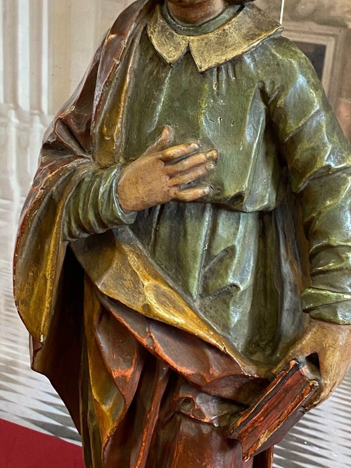 ANTIKE BAROCK HEILIGENFIGUR HOLZ GESCHNITZT GEFASST HEILIGER JOHANNES 17/18 JHDT - Versand kostenlos - Wir sind für Sie da lokal in 86830 Schwabmünchen oder online ARTHOME24 in Schwabmünchen