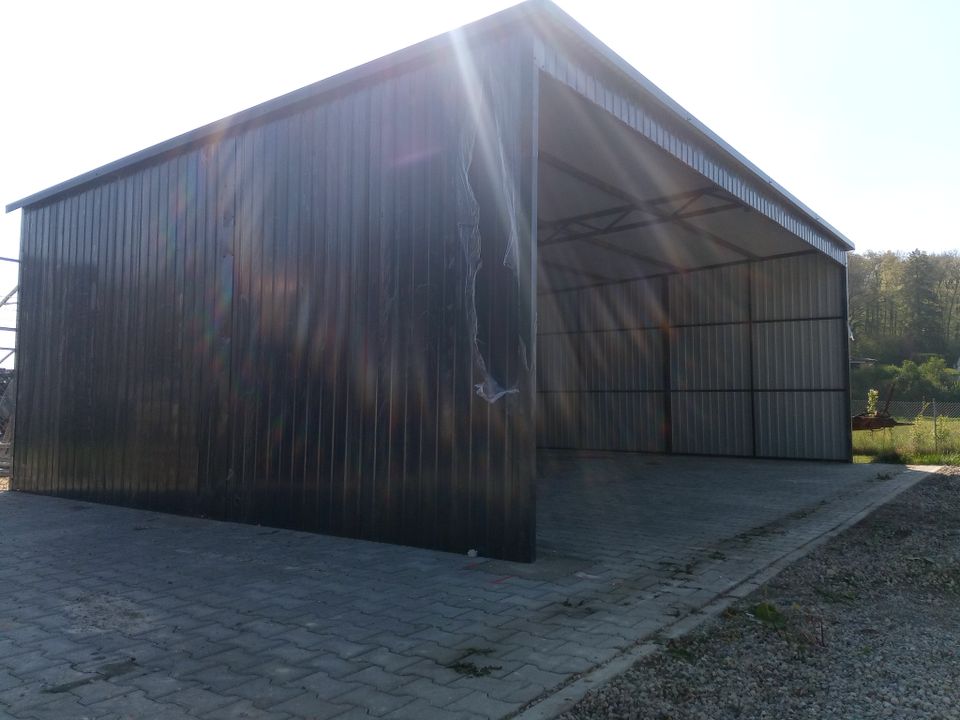 CARPORT Werkstatt Laube BLECHGARAGE Container HALLE PL 5x5 in Steinberg