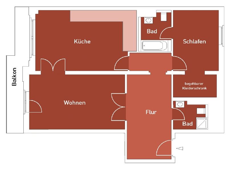 über dem Altmarkt: City-Appartment mit 2 Bädern, Balkon, Lift *EBK möglich* in Dresden