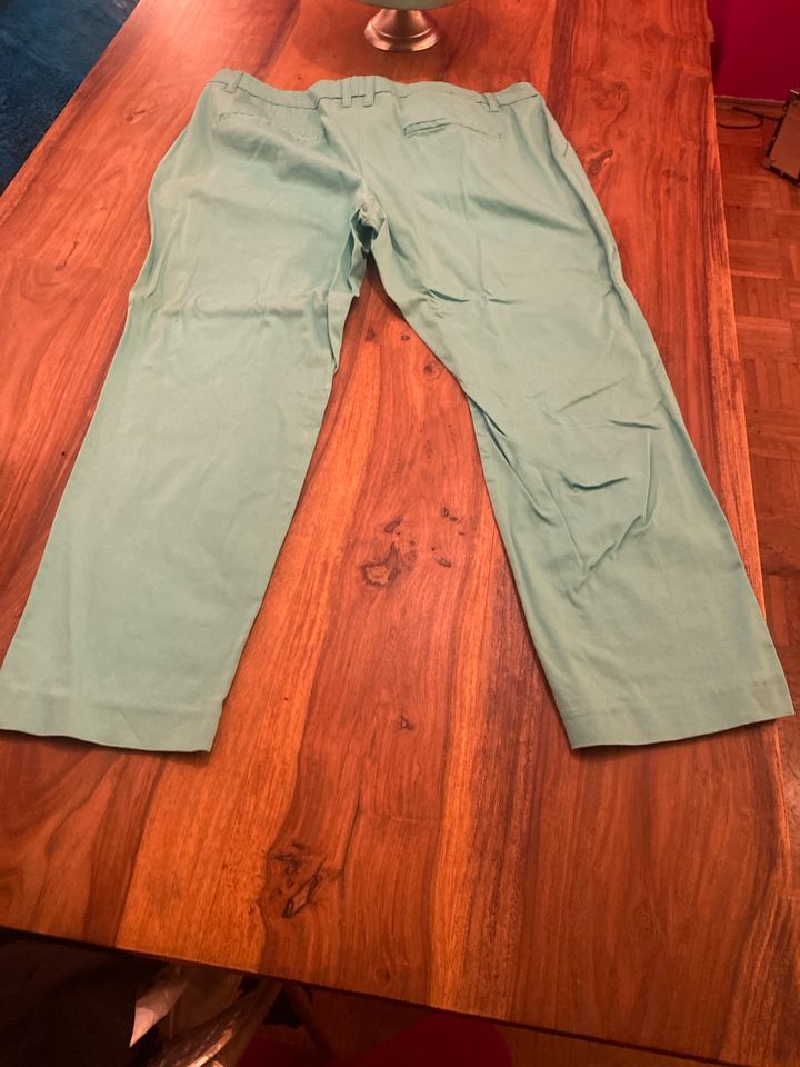 Sheego Damen-Hose leicht Sommer Türkis Gr.46 blau stoffhose in Aachen