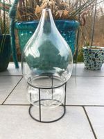 Ausgefallene Vase aus Glas und schwarzem Metall modern Hessen - Eppertshausen Vorschau
