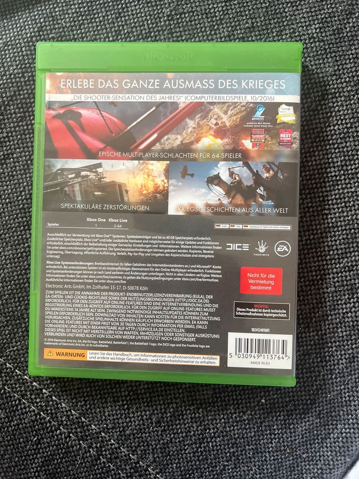 Xbox One Spiel Battlefield 1 in Kassel
