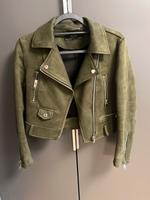 ZARA Bikerjacke Wildlederoptik dunkelgrün Münster (Westfalen) - Centrum Vorschau