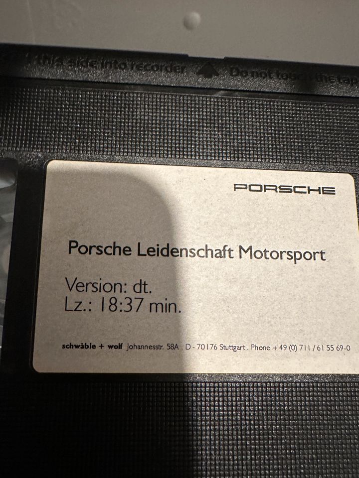 Original Porsche VHS Kassette "Porsche Leidenschaft Motorsport" in Bad Säckingen