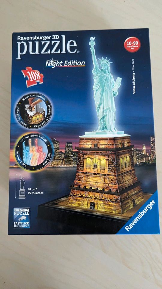 3D Puzzle Night mit LED Beleuchtung Freiheitsstatue von Ravensbur in  Baden-Württemberg - Karlsruhe | Weitere Spielzeug günstig kaufen, gebraucht  oder neu | eBay Kleinanzeigen ist jetzt Kleinanzeigen