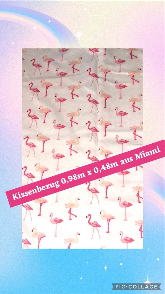 Kissenbezug ❤️ Flamingo, Keramik Vase hoch , Pareo Seide in Leipzig