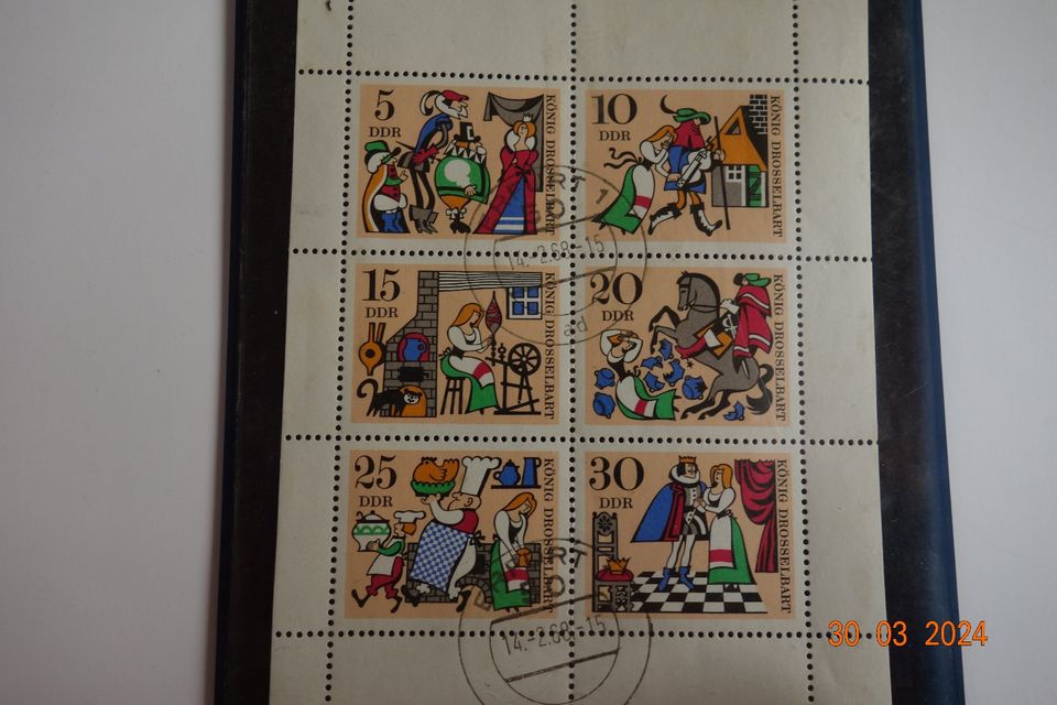 Briefmarken Kleinbögen DDR, Nachlass in Elstra