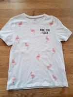 only T Shirt weiß mit Flamingo Aufdruck und Pailetten wie neu Nordrhein-Westfalen - Stadtlohn Vorschau