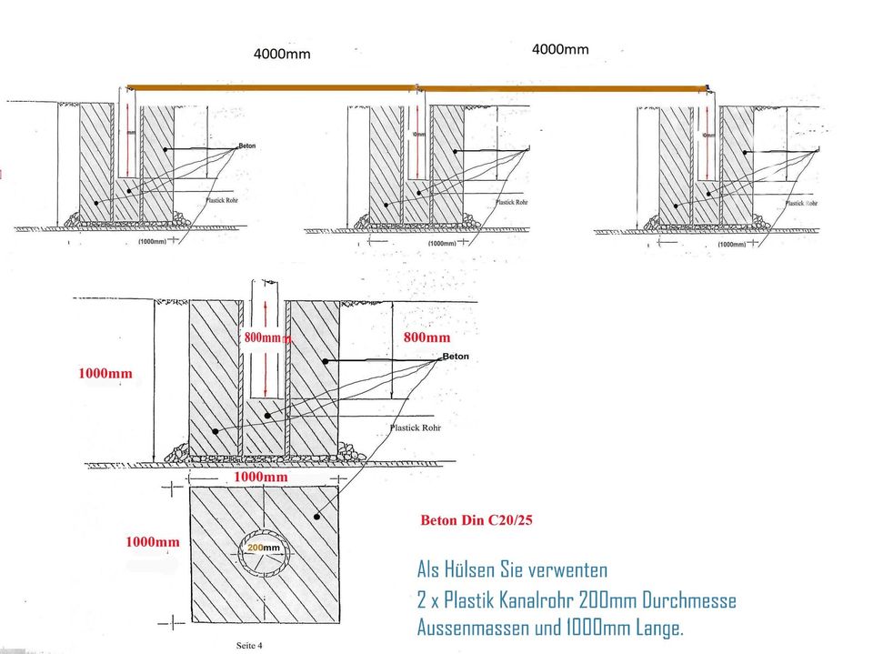 Überdachung für WoMo 8m x 3,5m in Dalheim