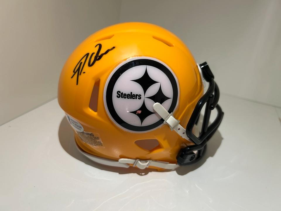 Patrick Queen Custom Mini Helmet Signed Pittsburgh Steelers in Groß-Umstadt