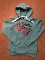 Damen Hoddie Superdry, Größe XS, türkis, Pailetten Logo Wandsbek - Hamburg Volksdorf Vorschau