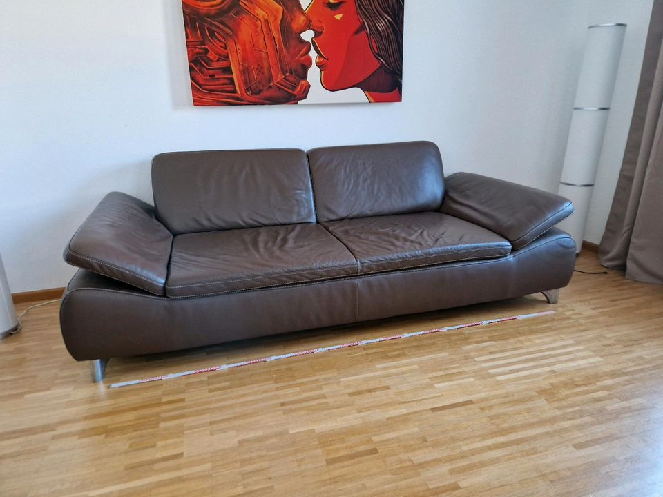 Ledercouch & Drehsessel Musterring braun  Sessel Sofa Couch Leder in Regensburg