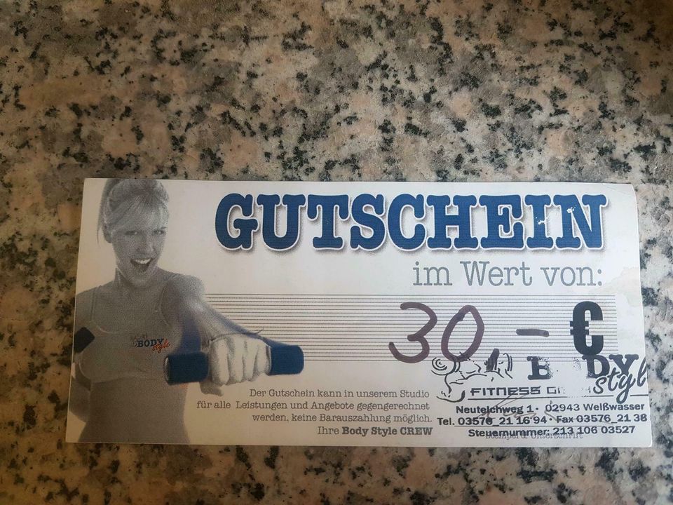 Fitnessstudio Gutschein in Boxberg / Oberlausitz