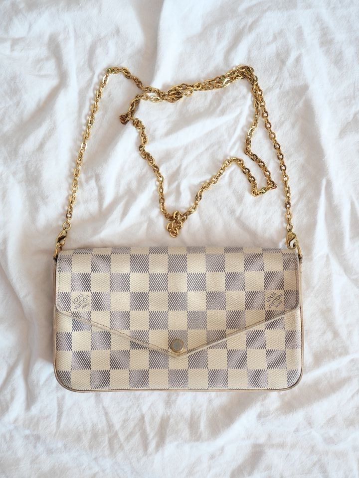 Louis Vuitton, Felicie Pochette Damier Azur Monogramm Tasche in München