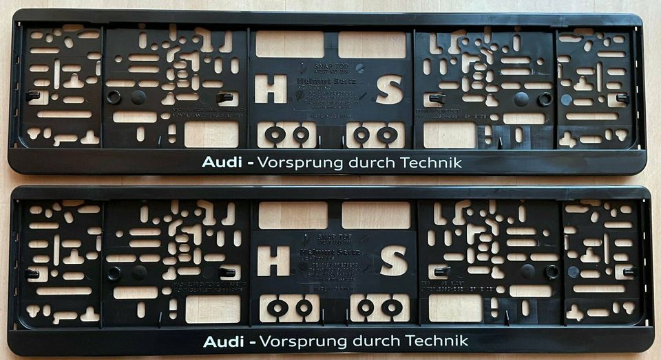 NEUE AUDI VORSPRUNG DURCH TECHNIK KENNZEICHENHALTERUNG SCHILDER in Bayern -  Krumbach Schwaben, Tuning & Styling Anzeigen